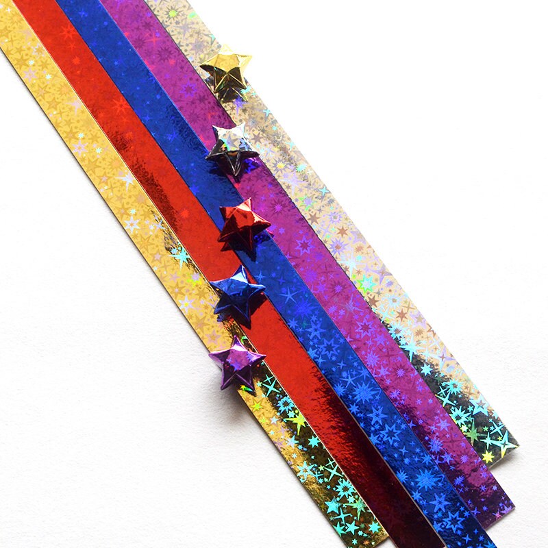 Pearlescent Secret Message Origami Lucky Star Paper Strips Star