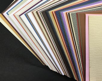 50 Sheets Embossed Assorted Pattern Paper Pack For Craft Project - Junk Journal Scrapbooking Ephemera Art Paper
