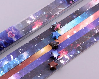 Universe Origami Lucky Star Paper tira papel plegable estrella - Paquete de 130 tiras