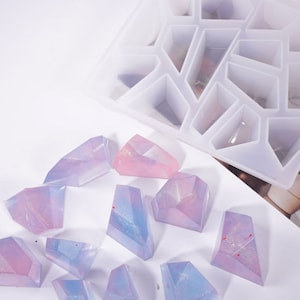 3D Diamond Gemstone Mold Jewelry Making Epoxy Resin Molds Polymer Clay Crafting Projects Home Decoration Mold