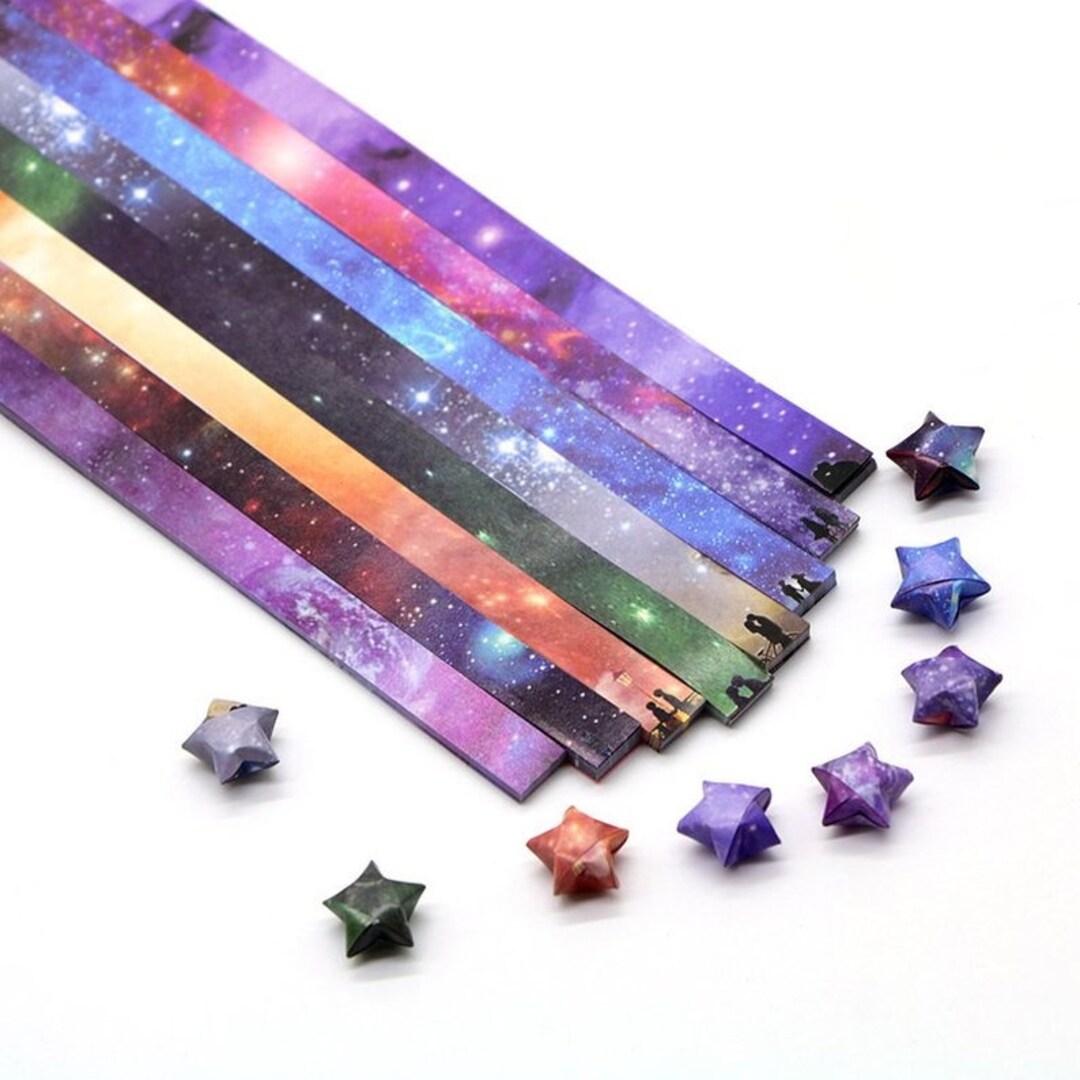 Holographic Glitter Origami Lucky Star Paper Strips Star Folding