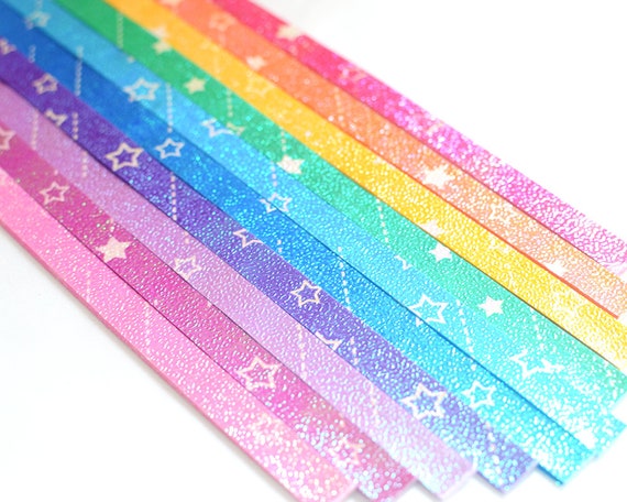 Origami Lucky Star Paper Strips Romantic Floral Mixed Designs Star Folding  DIY Pack of 80 Strips 