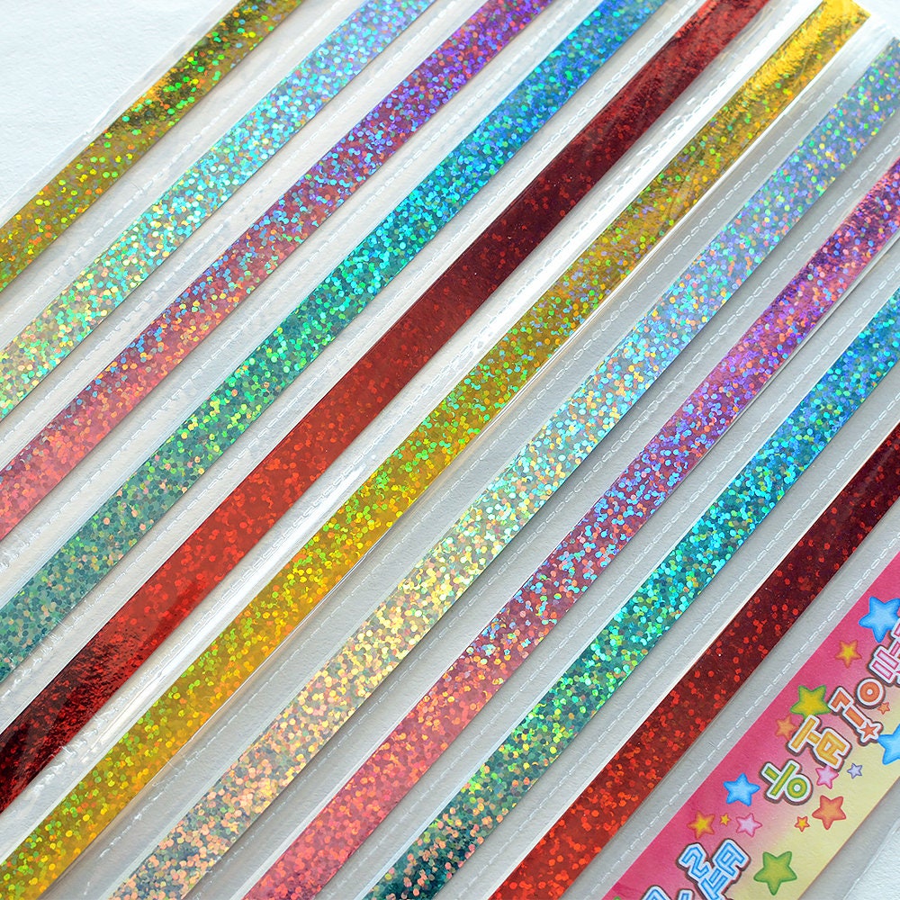 NUOBESTY 12 Sets Origami Paper Star Folding Paper DIY Star Paper Colorful  Star Paper Star Making Paper Glitter Star Paper Lucky Stars and Stripes