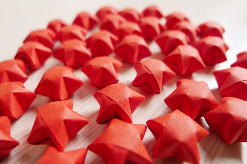 Romantic Red Origami Lucky Stars-love Wishing Stars Home Decor Gift ...