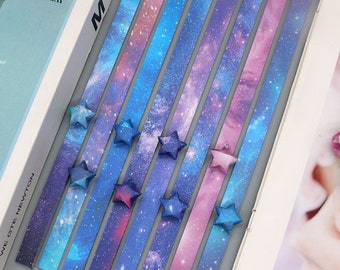 Galaxy Sterne Origami Lucky Star Papierstreifen Sternenhimmel - Packung mit 100 Streifen