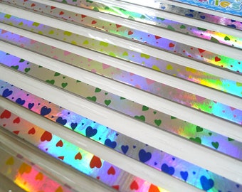 Origami Lucky Star Paper Strips Metallic Sweet Hearts Star Folding Paper - Pack de 50 Tiras