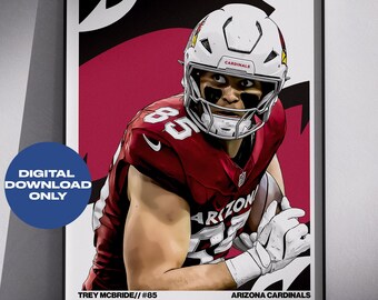 Trey McBride Fußball Poster druckbare Fußball Wandkunst, Instant Download