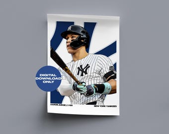 aaron Judge Baseball Digitales Poster druckbare Baseball Wandkunst, Instant Download