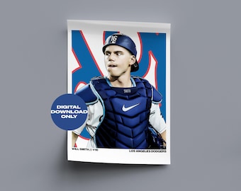 Will Smith Baseball Digitales Poster druckbare Baseball Wandkunst, Sofort Download