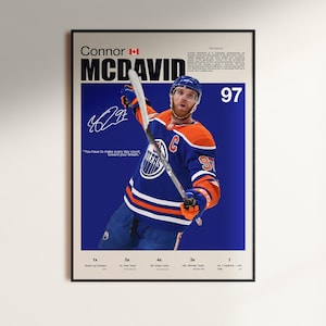 May include: Poster of Connor McDavid in an Edmonton Oilers jersey, number 97. The poster includes his signature, team logo, and the text "You have to make every day count toward your dream."