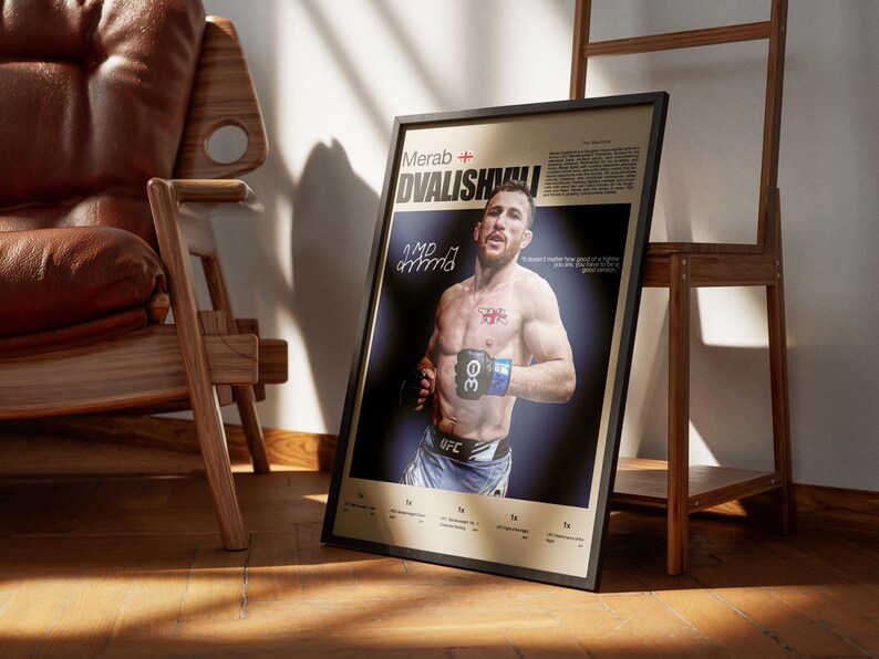 Merab Poster Merab Dvalishvili Poster, UFC Poster, Merab Dvalishvili Digital Print ...