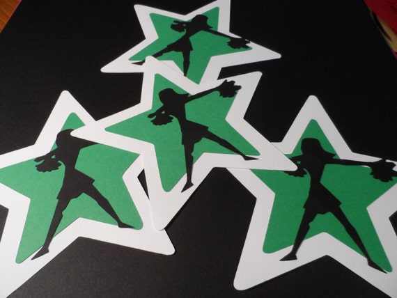 Cheerleader Silhouette Die Cut Decorations Scrap Booking Etsy
