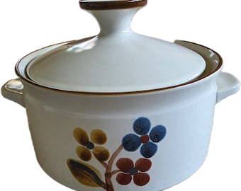 Vintage Noritake October Fest Casserole Dish | 1970s Mid Century Modern Stoneware Baker