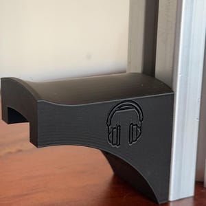 Parametrisk hörlurshållare för 40x40 aluminiumprofil | Headsetfäste för spelrigg | M8-fäste | 3D-utskrivet