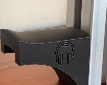 Parametric Headphone Holder for 40x40 Aluminum Profile | Gaming Rig Headset Mount | M8 Mount | 3D Printed