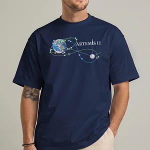 Camiseta Artemis II Misión Lunar Órbita Camiseta Gráfica Exploración Espacial Programa NASA Inspirada Sudadera Regalo para Amantes de la Ciencia