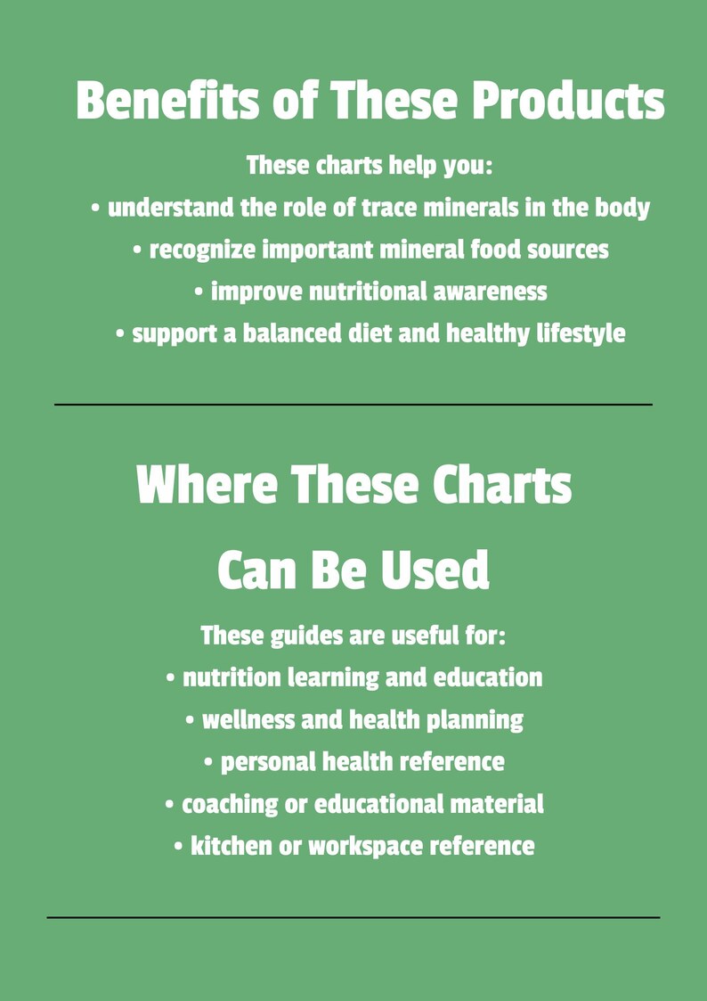 Pack nutrition ultime | Tableau des vitamines + Tableau des minéraux | Guides de bien-être imprimables image 3