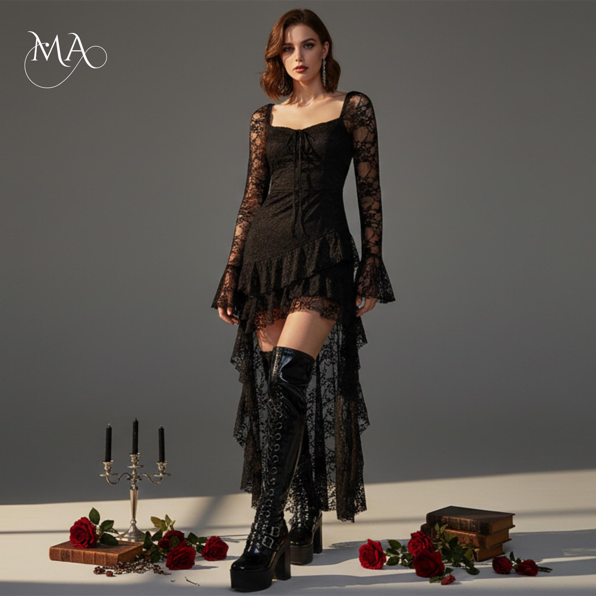 Long Black Fairy Dress - Etsy