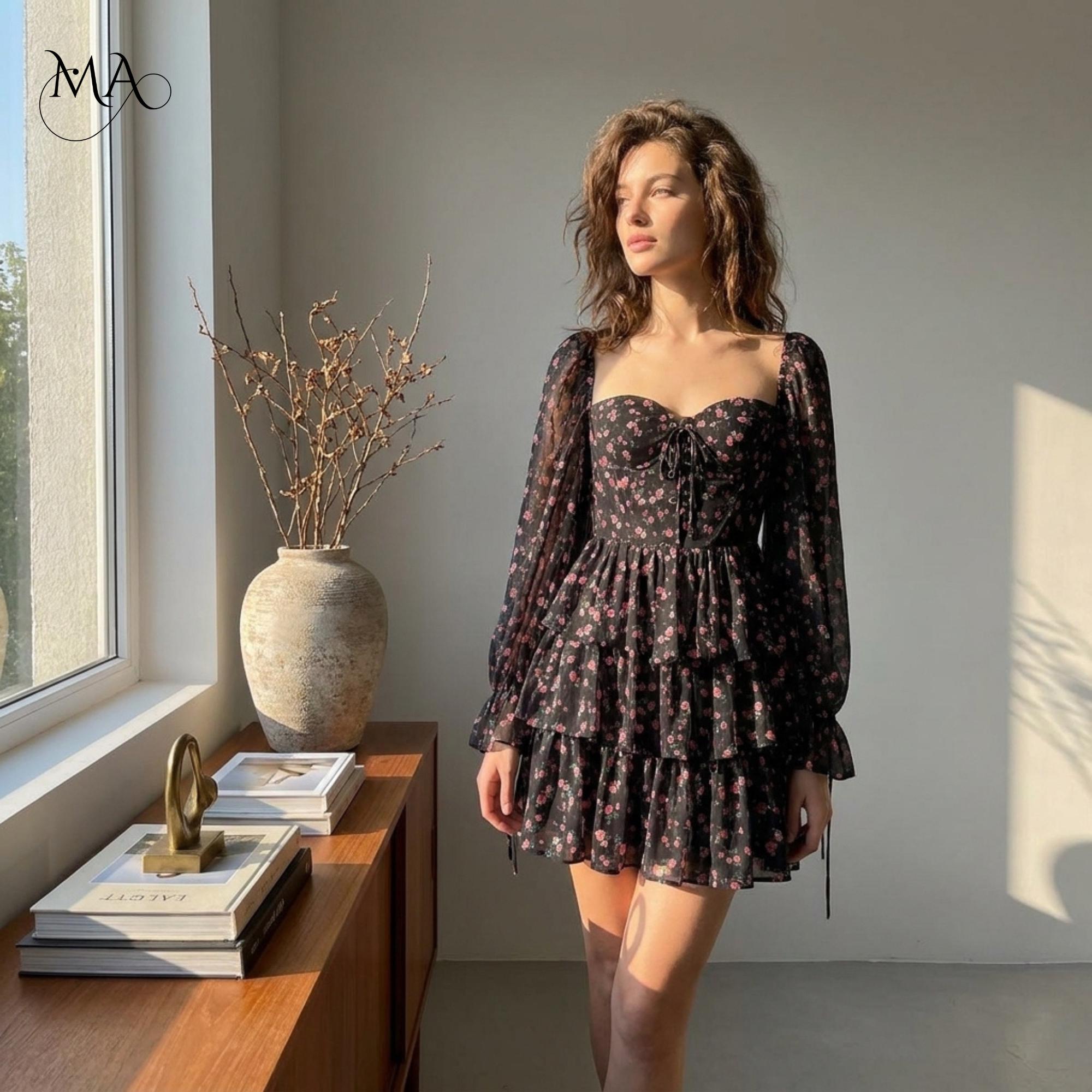 lana sequin mesh formal dress Sheer Matte Jersey Beaded Flutter Sleeve Neo Emerald / 18 cv:giga-imported main image 1