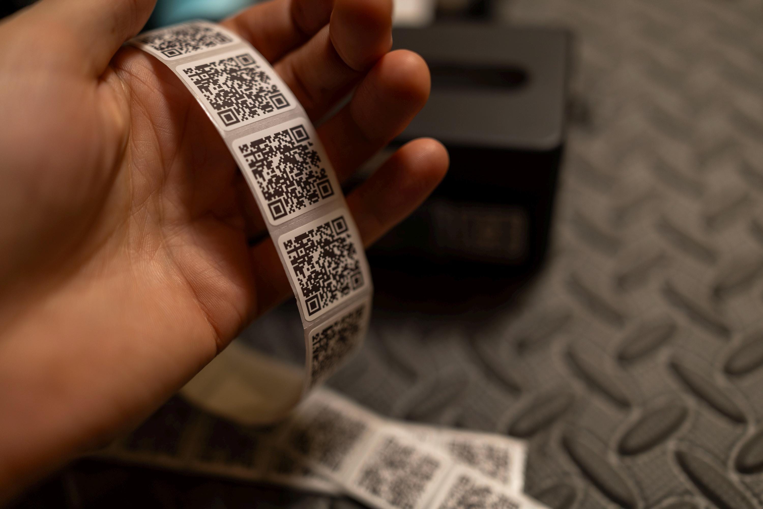 1″ Waterproof QR Stickers (50) photo 2