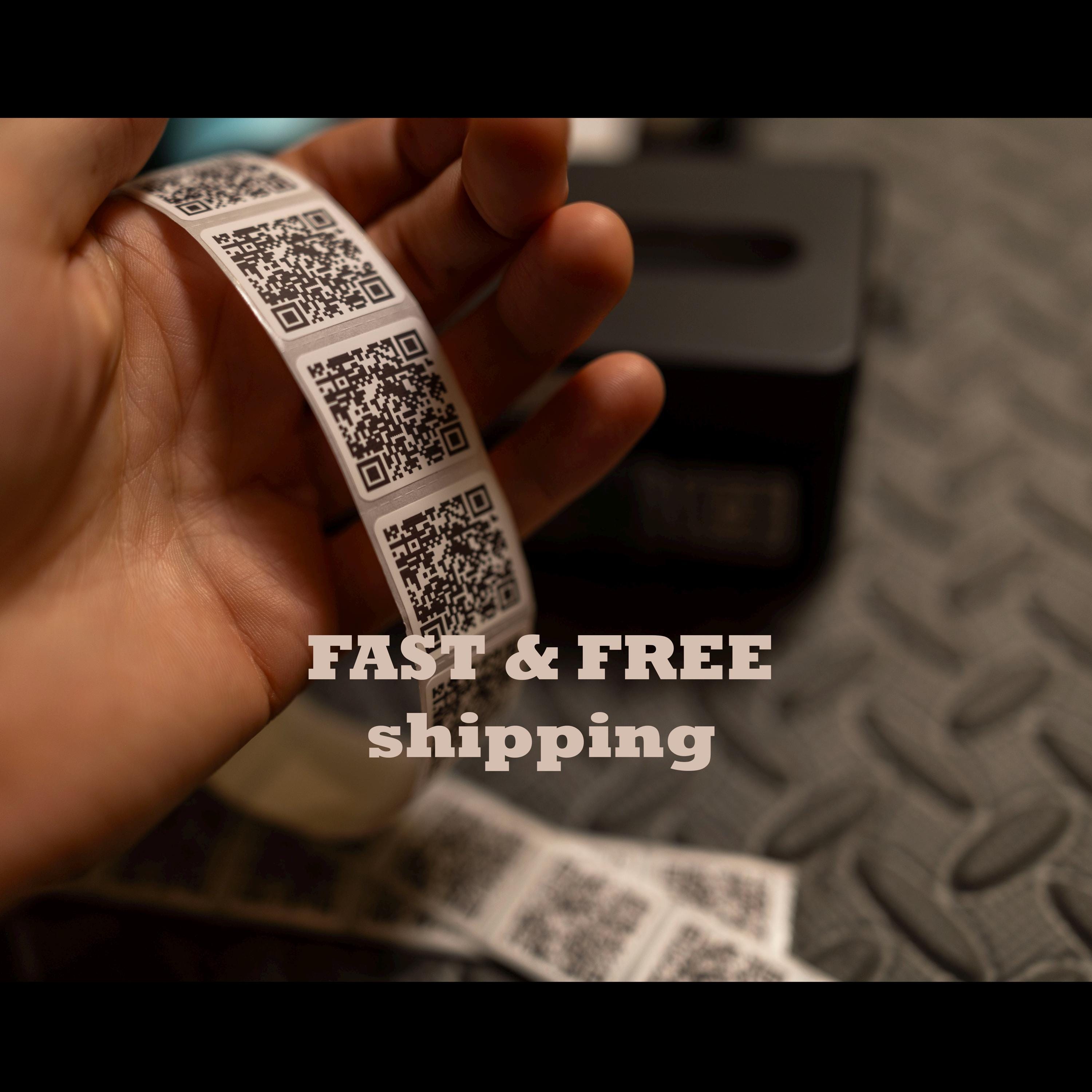 1″ Waterproof QR Stickers (50)