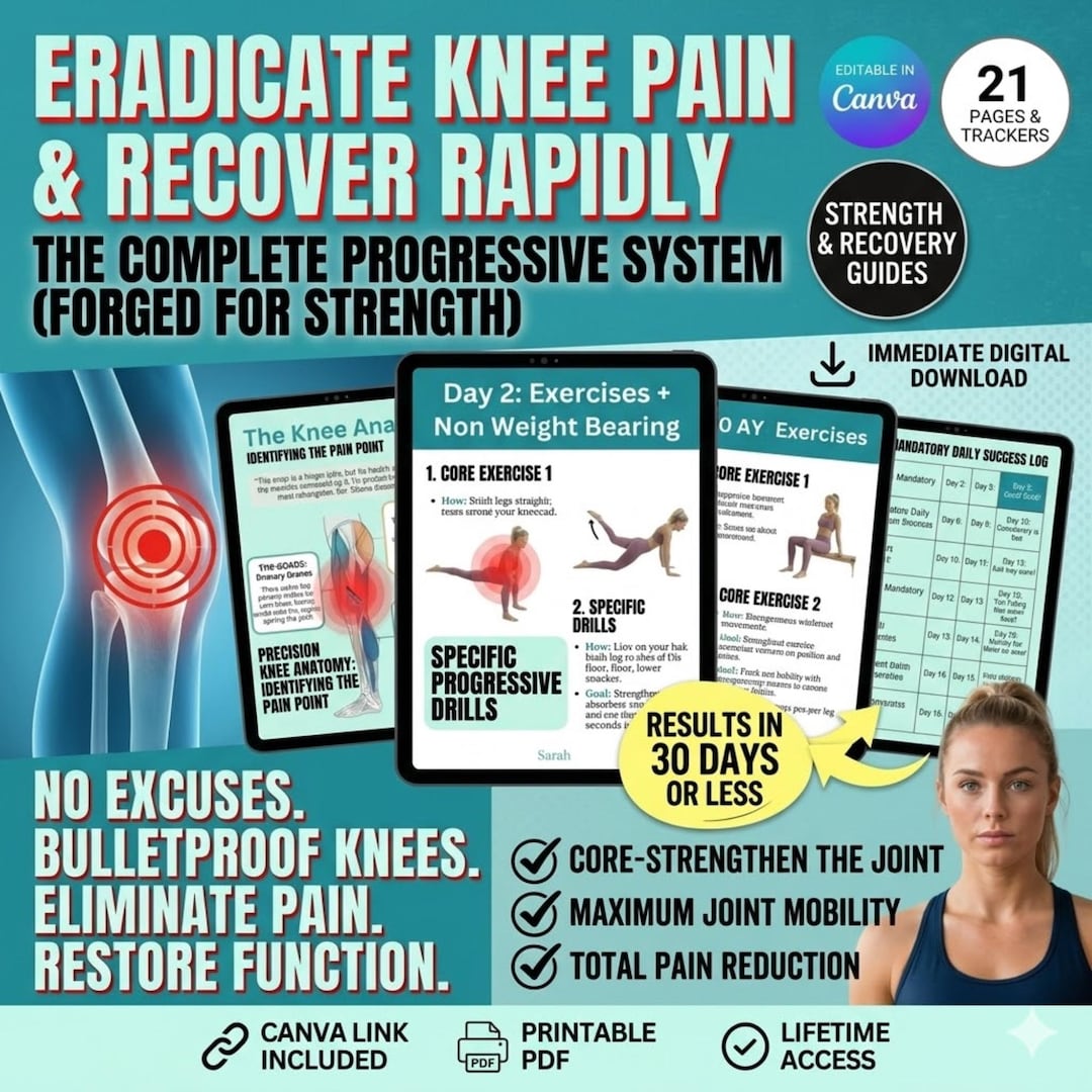 Knee Rehab Program.pdf Knee Rehab Workout Plan PDF | Home Exercises for Pain Relief & Strength ...