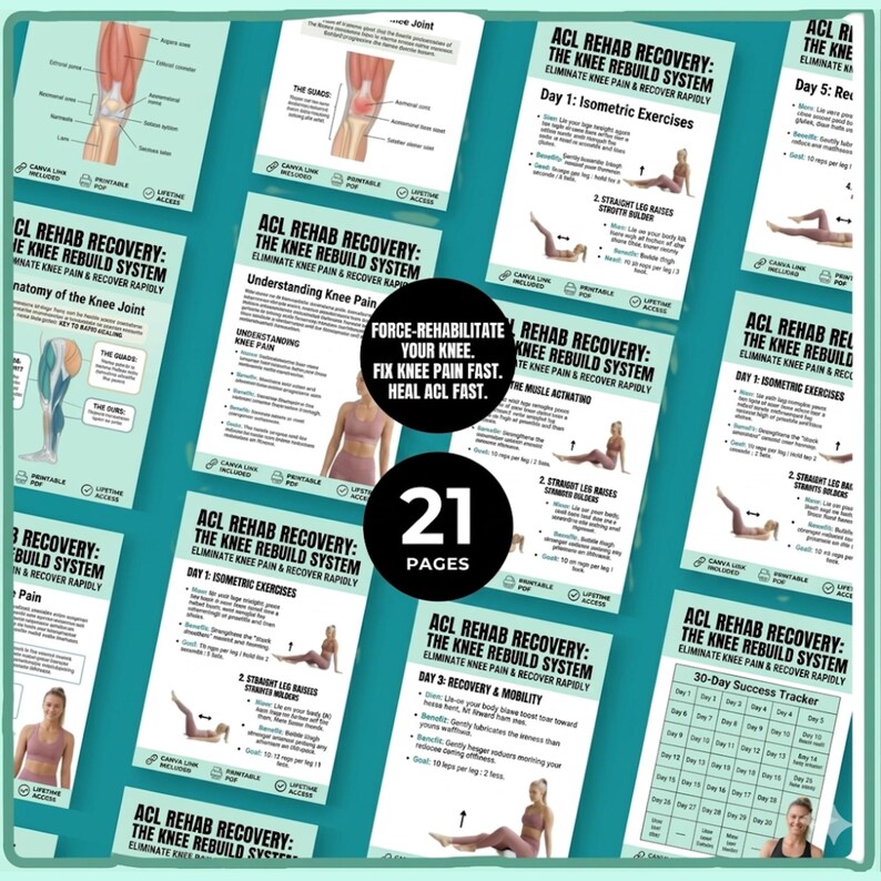 Knee Rehab Program.pdf Knee Rehab Workout Plan PDF | Home Exercises for Pain Relief & Strength ...