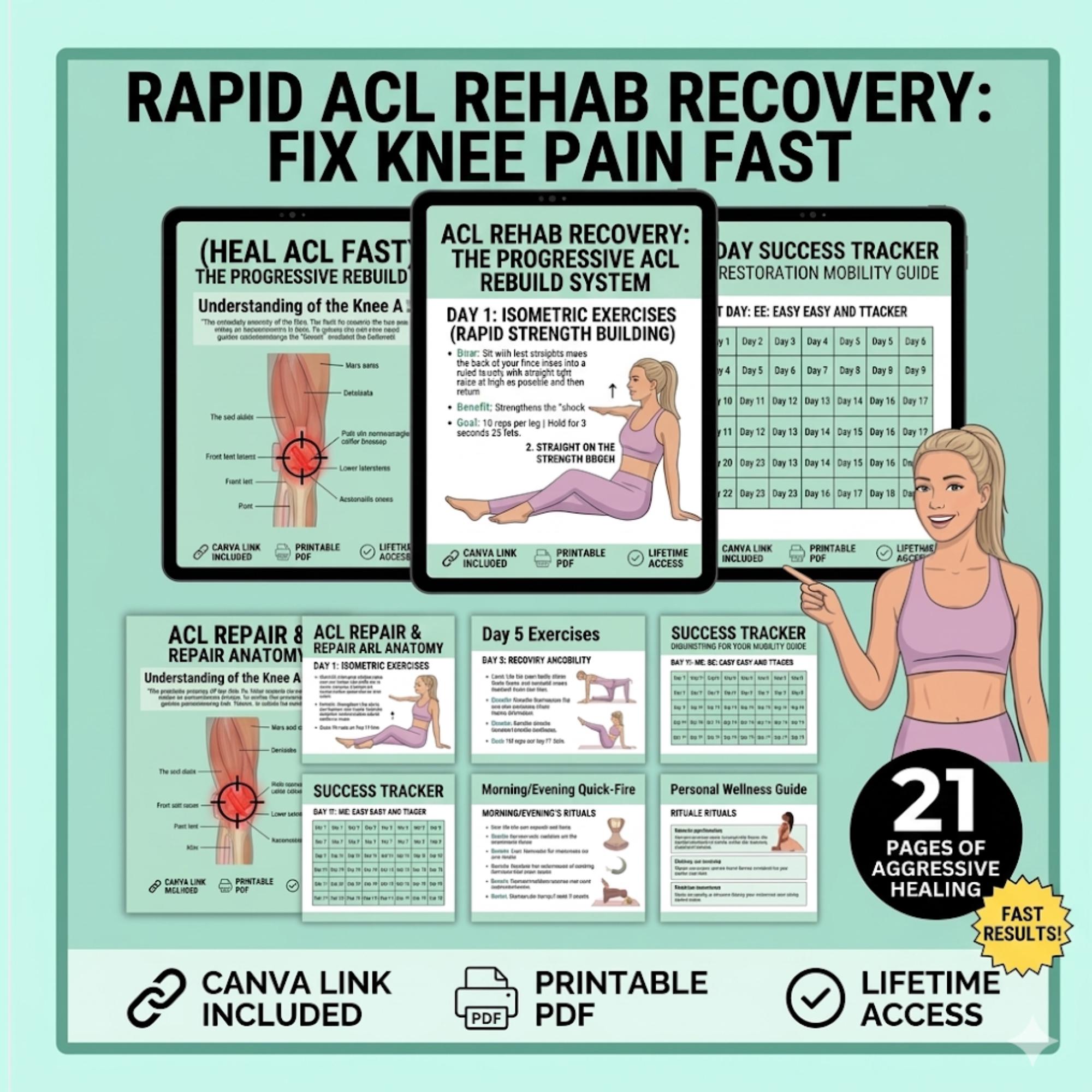 Knee Rehab Program.pdf Knee Rehab Workout Plan PDF | Home Exercises for Pain Relief & Strength ...