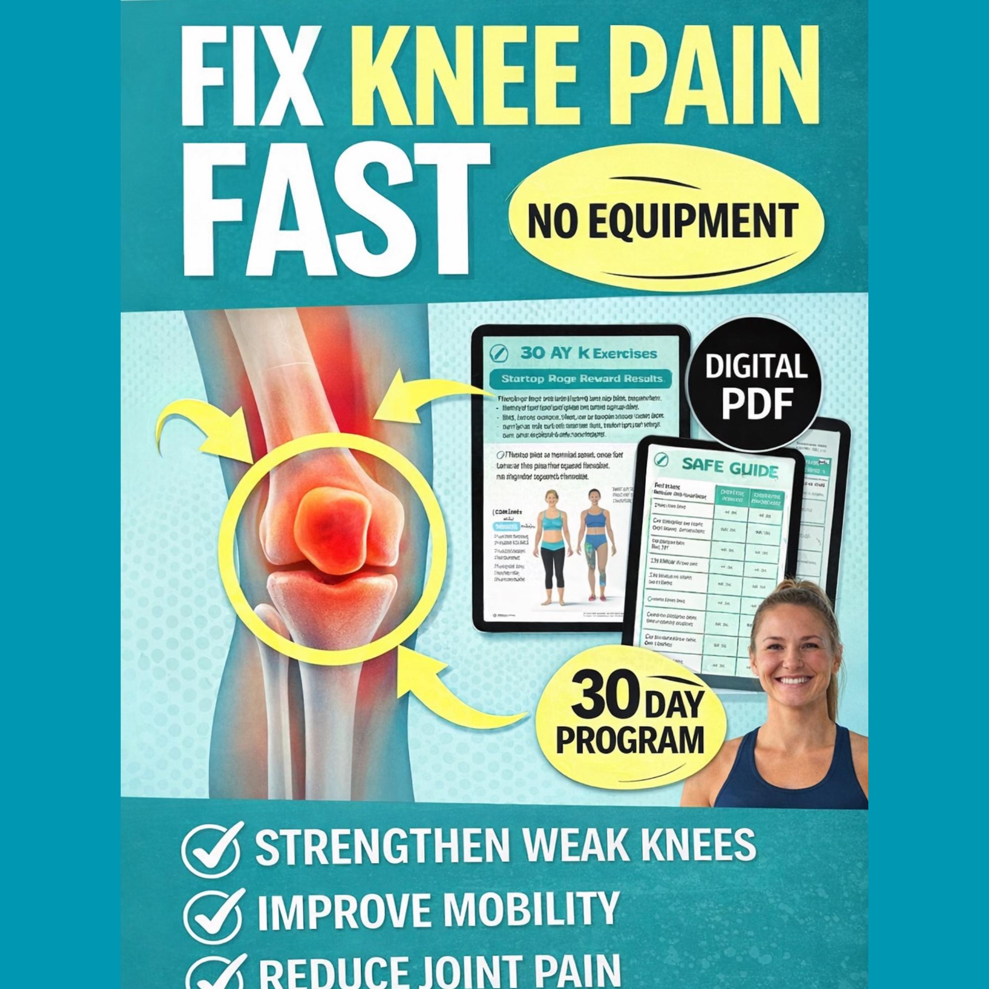 Knee Rehab Program.pdf 30 Day Knee Rehab Program | At-home Exercises, Strengthening, Mobility ...