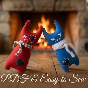 PDF Pattern Felt Vampire Monster Pocket Friend - Easy to Sew DIY Digital Download