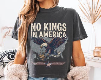 Maglietta No Kings USA, maglietta patriottica per la protesta contro la libertà, maglietta grafica per l'indipendenza