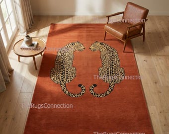 Rost Leopard Teppich Hand getuftet Wolle moderne Wohnzimmer Schlafzimmer benutzerdefinierte Bereich Teppich