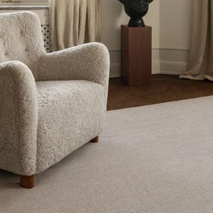 Hand Tufted Wool Rug loop cut oatmeal rug Modern Minimalist Area Rug round rug