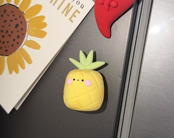 Cute Air Dry Clay Vegetable Fridge Magnets, Handmade Squishy Toy, Miniature Veggie Refrigerator Decor
