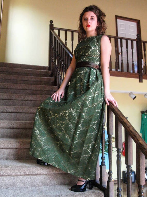 dark forest green dress