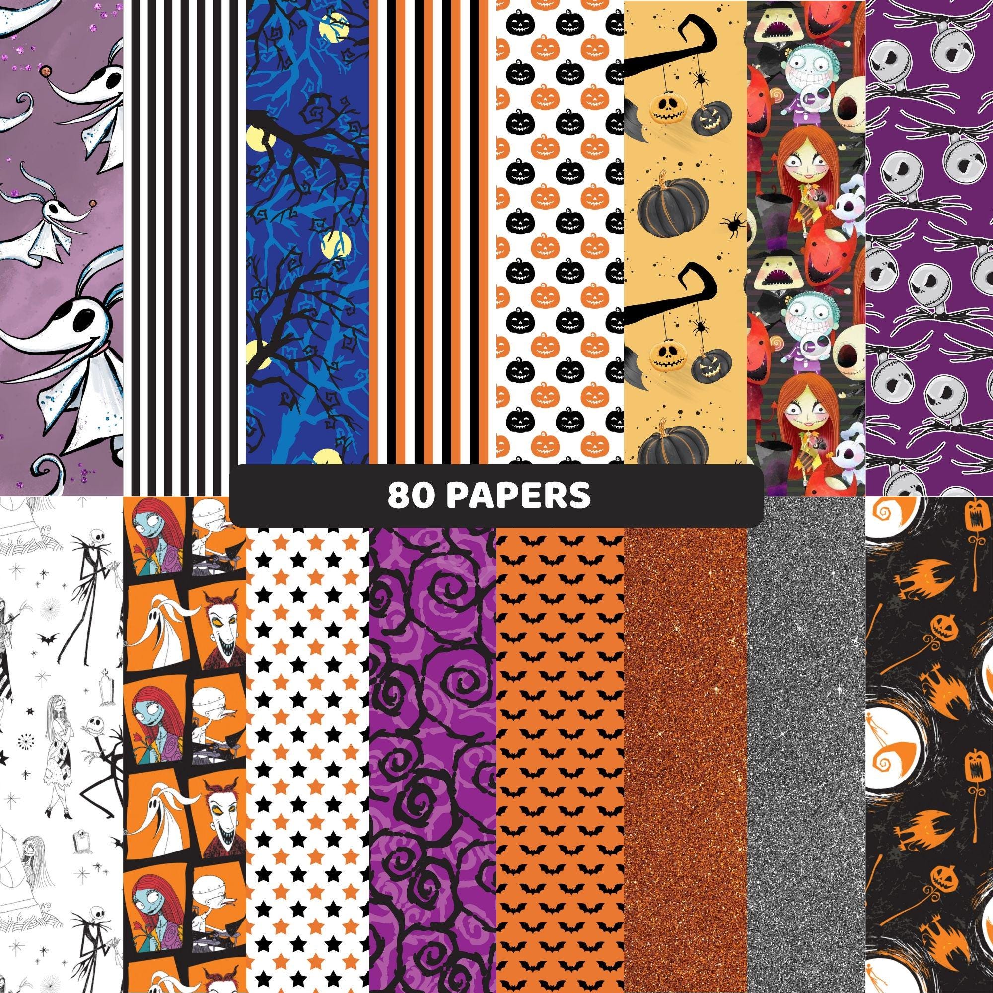 The Nightmare Before Christmas Clipart PNG, Digital Papers, Halloween ...