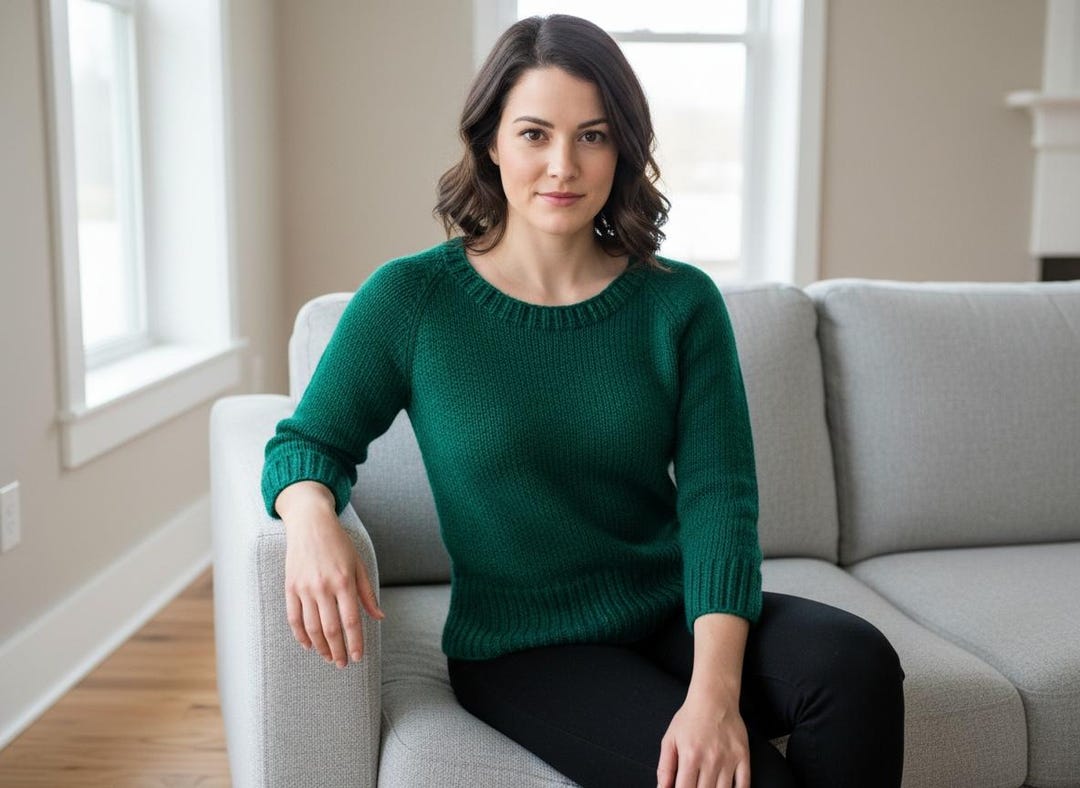 Top Down Raglan Sweater Pattern PDF, Classic Knit Pullover Tutorial ...