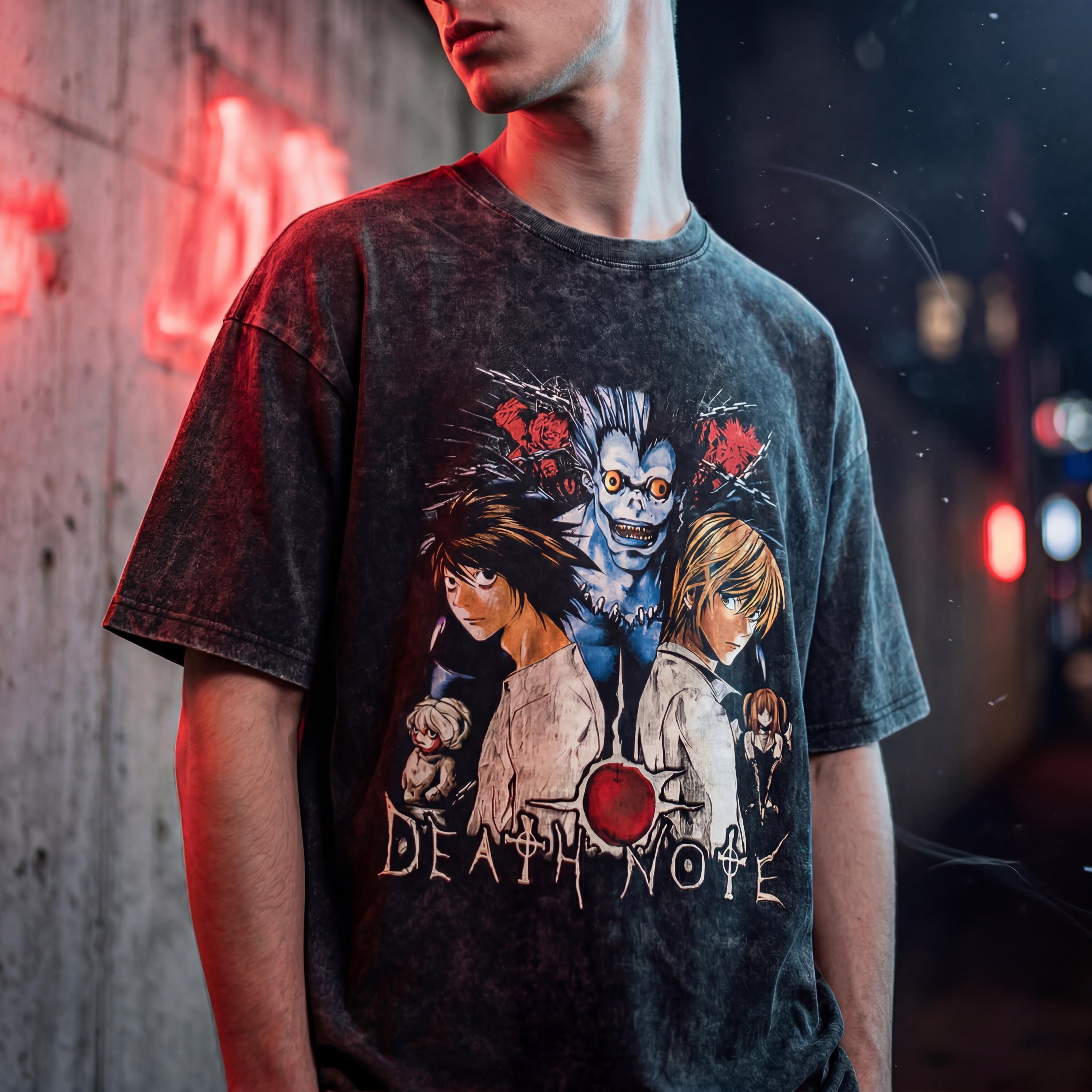 Death Note T Shirt Ryuk Shadow Logo Anime Manga Nouveau Officiel Homme Blanc Size XL