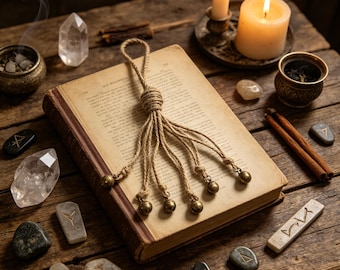 Sinos Wicca para Maçaneta de Porta, Sinos para Guirlanda, Amuleto de Proteção para o Lar, Decoração Pagã de Bruxaria, Talismã de Limpeza Espiritual
