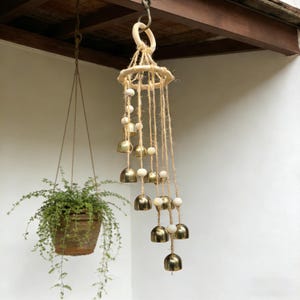 Hängende Schutzglocken zur energetischen Reinigung, handgefertigte Türknaufglocken für Hexen, heidnische Dekoration, Wicca-Geschenke