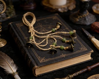 Hanging Bells for Wreath, Wiccan Altar Decor, House Blessing, Witchcraft Supplies, Door Knocker Gift