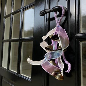 Mystic Witch Bells for Protection, Rustic Door Knob Hanger, Boho Home Protection Charm, Wiccan Kitchen Witch Gift,