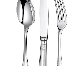 925 Sterling Silver Cutlery Set for 12, Handmade Luxury Flatware Set, Vintage Embossed Silverware, Elegant Dining Set, Wedding Gift