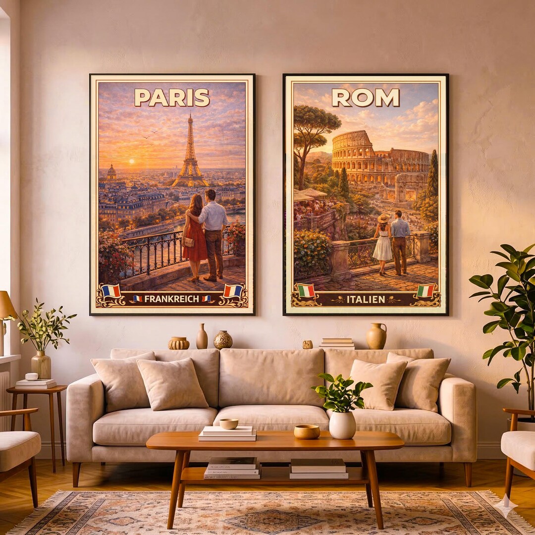 Vintage Europe Travel Posters Set | Paris Rome Venice London Prints ...