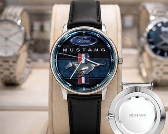 Watch Ford Mustang Logo.Vintage Style Gift For Automotive Enthusiasts.