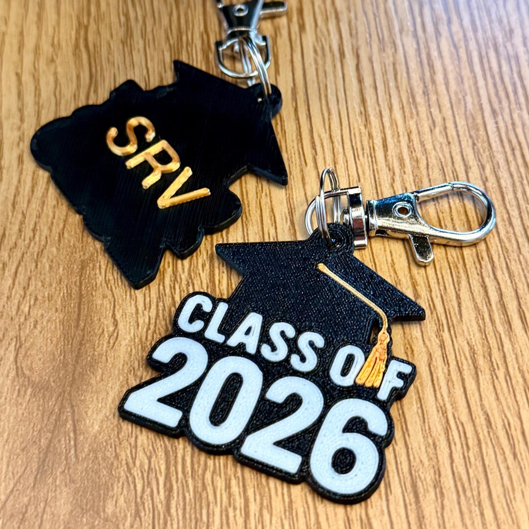 Class of 2026 Graduation Custom Keychain Gift With Initials, 3D Printed ...