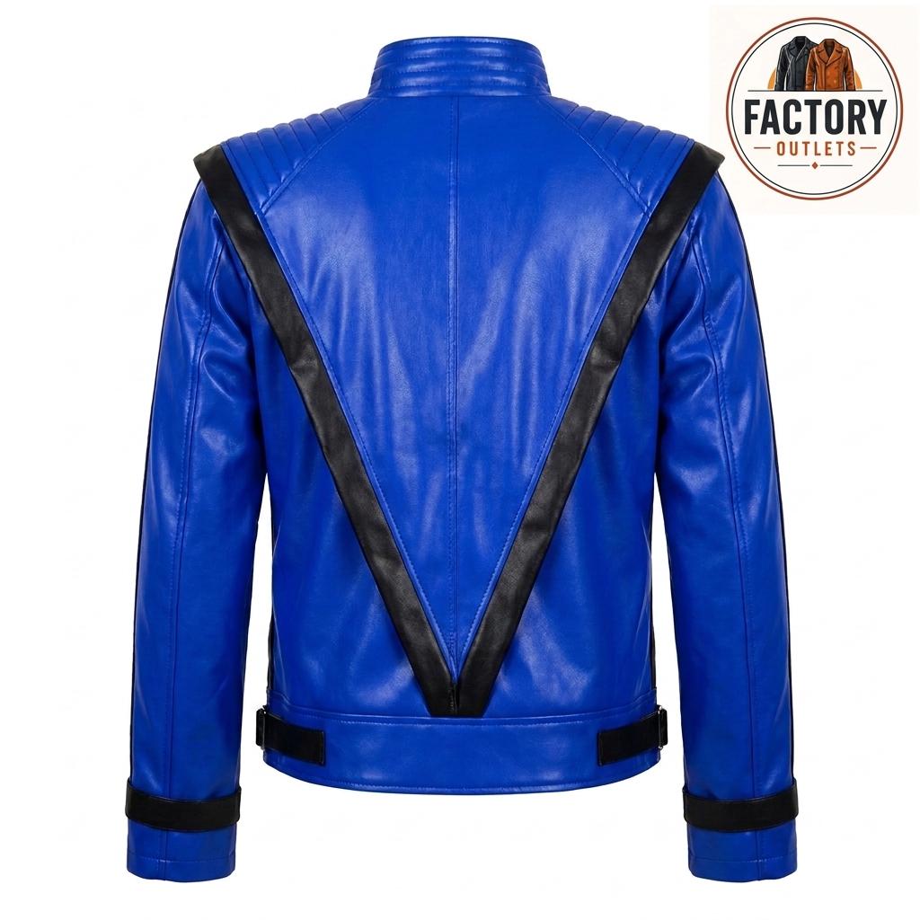 Michael Jackson Blue Thriller Leather Jacket - Etsy
