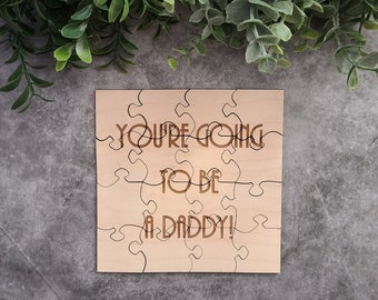 You're Going To Be A Daddy (Dad) Message in a Box Puzzle- You're Going To Be A Grandma (Grandpa), Aunt- Pregnancy Announcement Puzzle