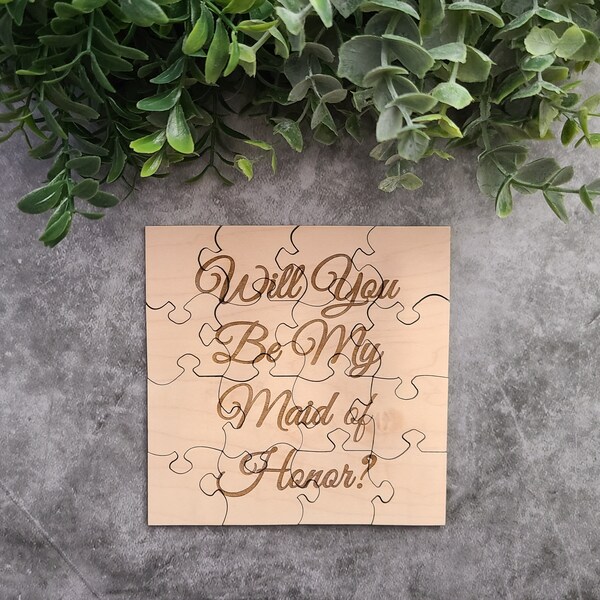 Will You Be My Maid of Honor Message in a Box Puzzle- Bridesmaid Proposal- Bridesmaid Gift- Maid of Honor Gift- Personalized Wedding Puzzle