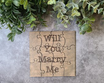 Marriage Proposal Puzzle in a Box- Will You Marry Me Puzzle- Unique Wedding Proposal- Custom Message Puzzle in a Box- Surprise Proposal Box